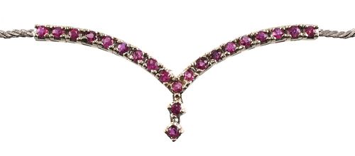 14k White Gold RUBY Necklace