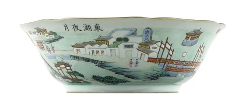 Antique Chinese Famille Verte Porcelain Bowl