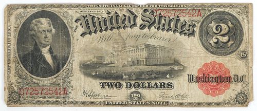 US $2 Bill Large Note Series 1917