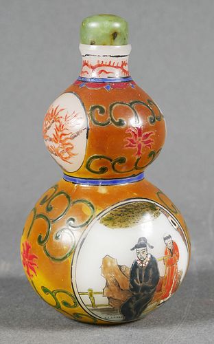 Antique Chinese Glass Gourd Snuff Bottle