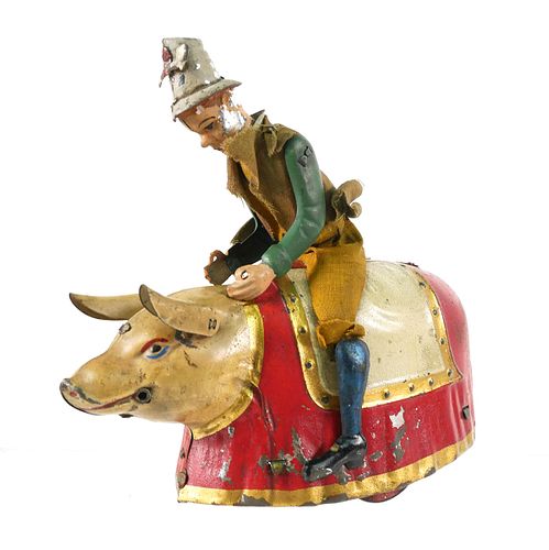 Antique Lehmanns Paddy & the Pig Windup Toy