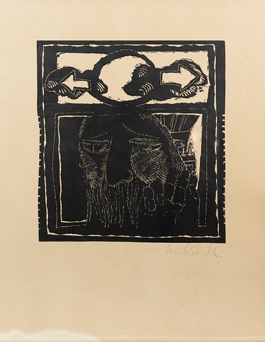 Luis Camnitzer 'Blessing of the Moon' Etching