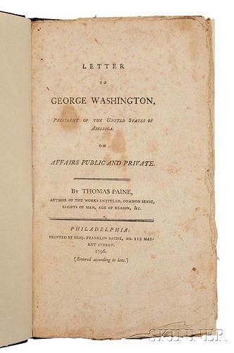 Paine, Thomas (1737-1809) Letter to George Washington, President of the United States of America, on Affairs Public and Priva