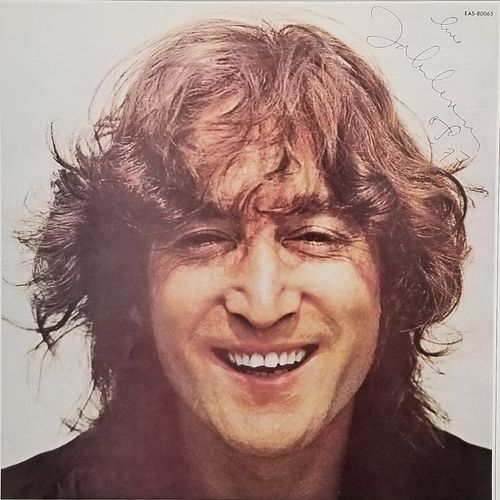John Lennon signed Walls and Bridges album photo