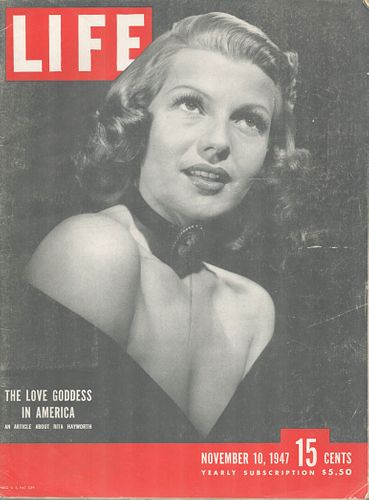 Rita Hayworth Life Magazine Nov. 10, 1947