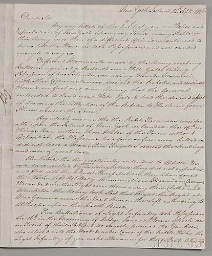 James Grant, Laird of Ballindalloch (1720-1806) Retained Period Copy of a Letter Written 24 September 1776.