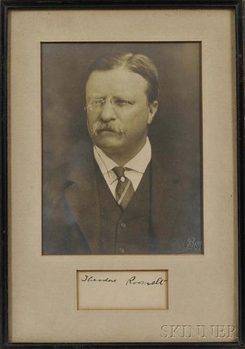 Roosevelt, Theodore (1858-1919) Photograph and Signature.
