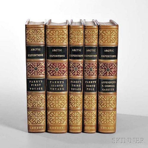 Parry, William Edward (1790-1855) Journal of a Voyage for the Discovery of a North West Passage,   Five Volume Set.