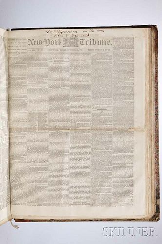The New York Semi-Weekly   [later Daily  ] Tribune  , Bound Volume Containing Issues from March 1859 through December 31, 186