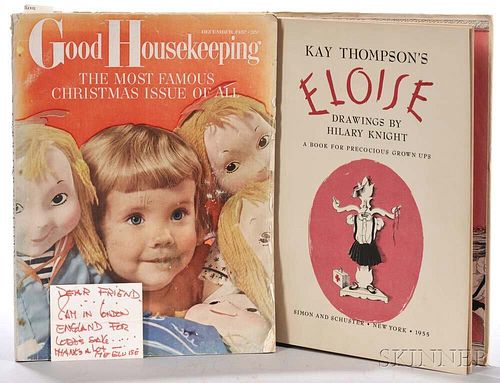 Thompson, Kay (1909-1998) Four Eloise Titles with Jackets and a Card Signed by Kay Thompson.