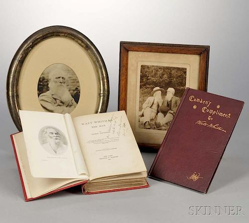 Whitman, Walt (1819-1892) Two Related Titles and Three Photographs of William Ingram.