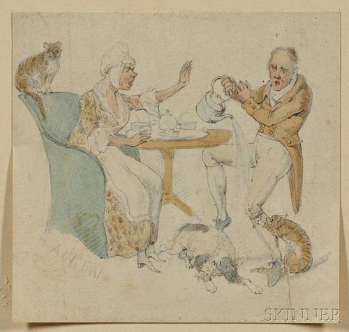 Alken, Henry (1785-1851) Original Signed Drawing.
