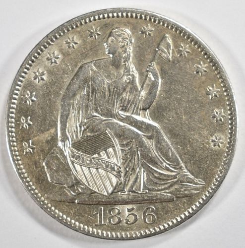 1856-O SEATED LIBERTY HALF DOLLAR  AU/BU