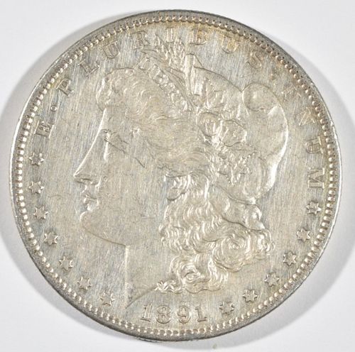 1891-S MORGAN DOLLAR AU