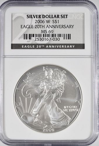 2006 W AMERICAN SILVER EAGLE NGC MS 69