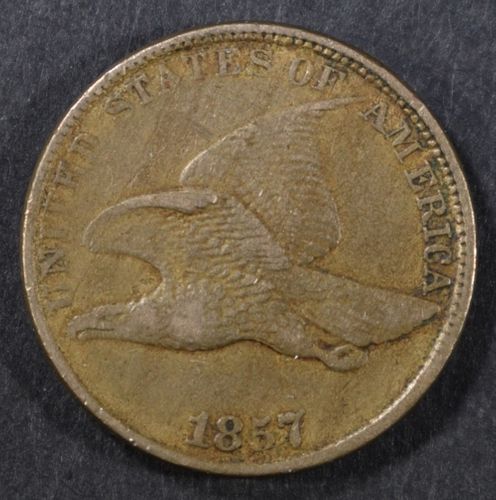 1857 FLYING EAGLE CENT  XF