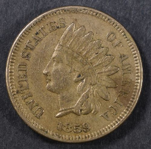 1859 INDIAN CENT  XF/AU