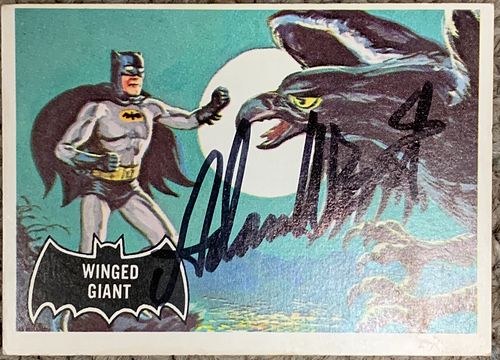 Adam West 1966 Batman signed trading card