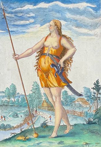 De Bry - Virginia - The true picture of a woman of a neighbouring nation to the Picts