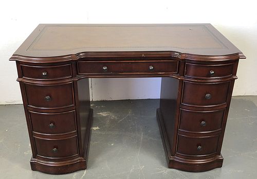 Mahogany & Leathertop Kneehole Desk