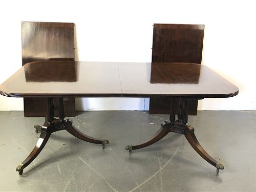 Regency Style and Cross Banded Dining Table