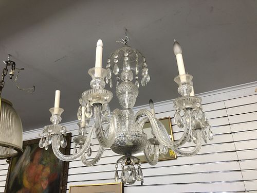 Waterford Style Crystal 6 Light Chandelier