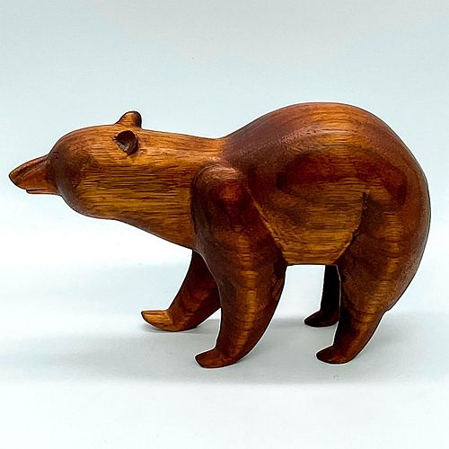Vintage W.E. Hand Carved Bear Sculpture