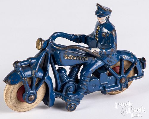 Champion painted cast iron motorcycle