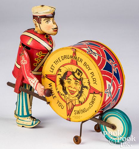Marx lithographed tin wind-up Drummer boy