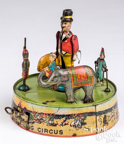 Marx lithographed tin wind-up Ring-A-Ling Circus