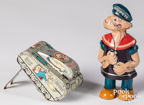 Two lithographed tin toys