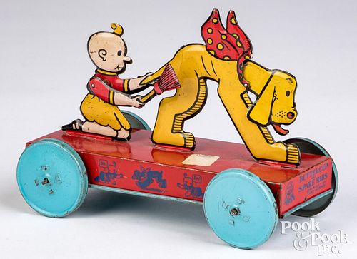 Nifty lithographed tin pull toy