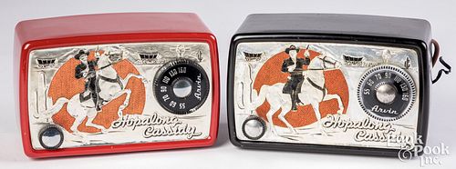 Two Hopalong Cassidy Arvin Industries radios