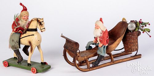 Two composition Santa figures