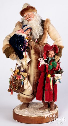 Rosemary Volpi artisan Santa with children