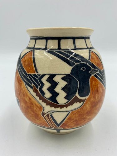 Adele Lawton Shearwater Decorated Shearwater Pottery Vase