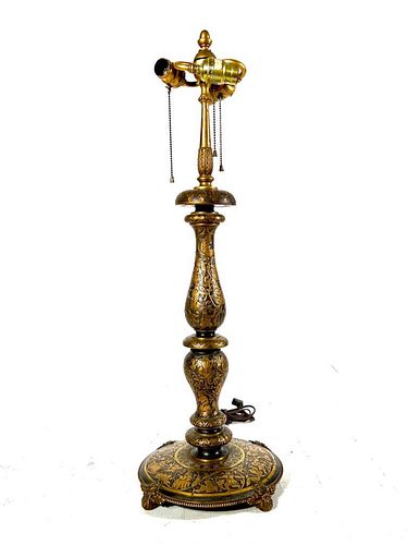 Renaissance Revival Bronze Lamp, Probably Caldwell
