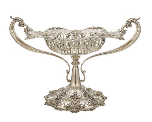 An American sterling silver centerpiece dish