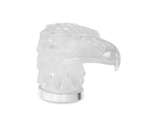 A Lalique "Tete D'Aigle" Crystal Mascot