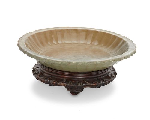 A Chinese Ming Longquan lobed dish