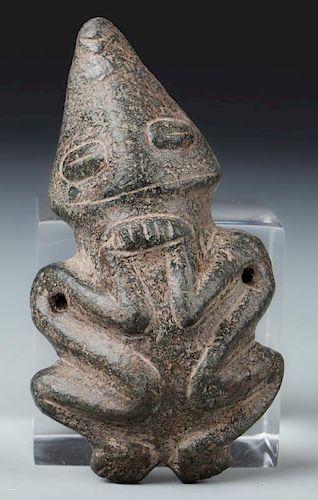 Taino Human/Lizard Transition Stone Pendant (1000-1500 CE)