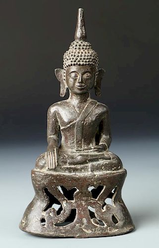 18th C. Bronze Buddha, Laos