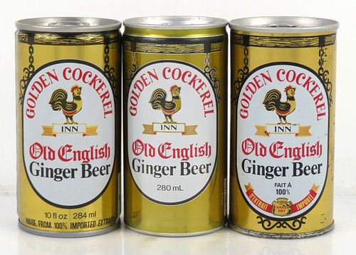 1978 Lot of 3 Golden Cockerel Ginger Beer Cans Ontario Canada , Canada