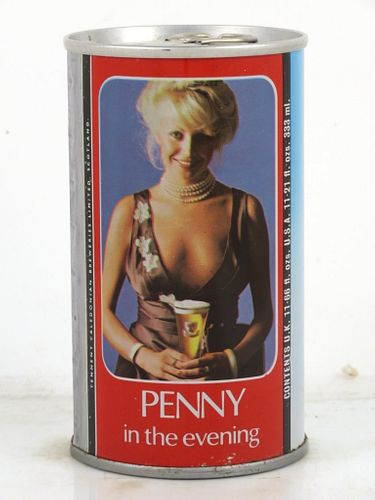 1973 Tennent's Lager Beer "Penny In The Evening" 33.3 cL Tab Top Can Glasgow, Scotland