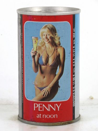 1973 Tennent's Lager Beer "Penny At Noon" 33.3 cL Tab Top Can Glasgow, Scotland