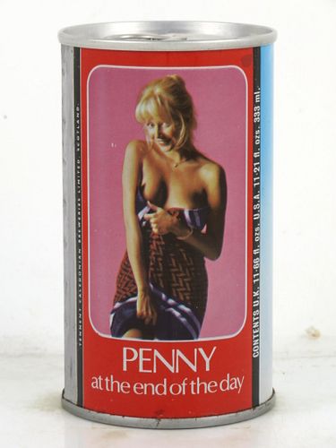 1973 Tennent's Lager Beer "Penny At The End Of The Day" 33.3 cL Tab Top Can Glasgow, Scotland
