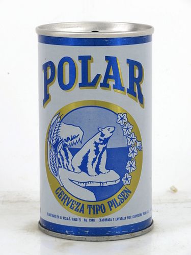 1978 Polar Tipo Pilsen Beer 12oz Tab Top Can Antimano, Venezuela
