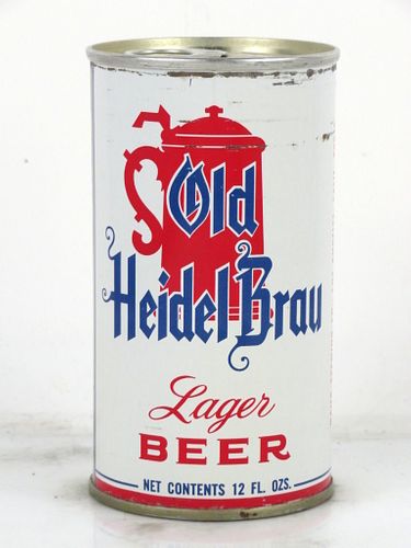 1969 Old Heidel Brau Lager Beer dupe 12oz Tab Top Can T101-10 Los Angeles, California