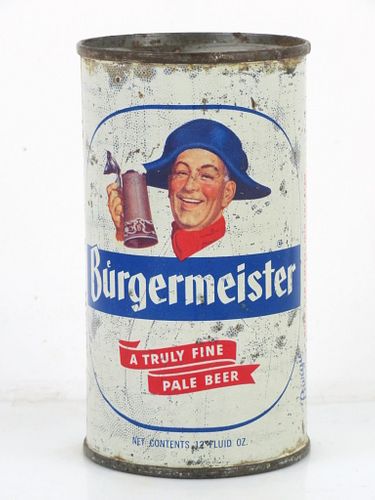 1956 Burgermeister Pale Beer 12oz Flat Top Can 46-37.1 San Francisco, California