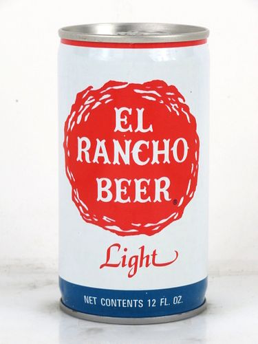 1975 El Rancho Light Beer 12oz Tab Top Can T61-27 San Francisco, California